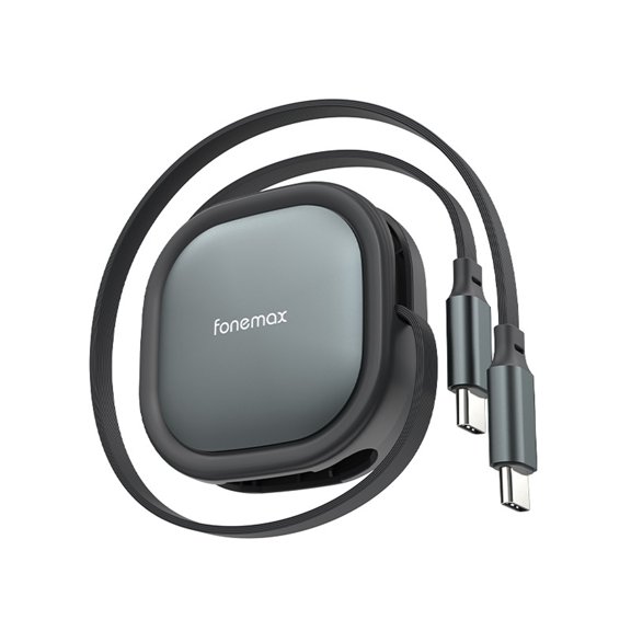 USB2.0 480Mbps 60W Data Sync Cord Type C to Type C Charging Cable Retractable Fast Charger Cord for Phone Tablets 1.2m