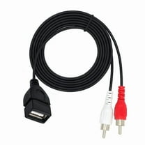USB2.0 Female Plug To 2RCA Male Adapter Sound Converters Video Cable USB To 2RCA Cable For HDTV Television Wire Cord