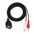 thumbnail image 1 of USB2.0 Female Plug To 2RCA Male Adapter Sound Converters Video Cable USB To 2RCA Cable For HDTV Wire Cord, 1 of 8