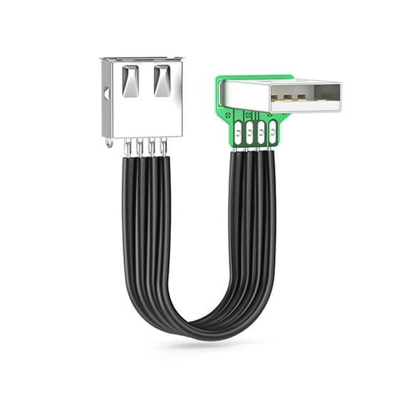 USB2.0 Flat Extension Cable FPV Flat Slim Thin Ribbon 480Mbps Data Transfer, Suitable for Laptops Supports 5V2A Charging