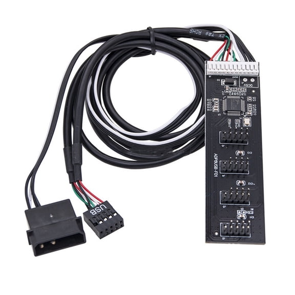 USB2.0 Header Splitter 9 Pin 1 to 4 Extension Hub Splitter with IDE Interface Cable for PC Mainboard Adapter
