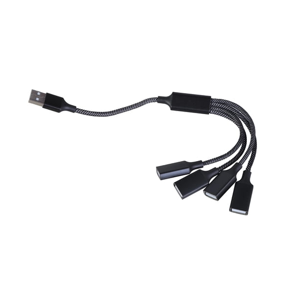 USB2.0 Hubs 4Port USB Extension Cable USB Splitter Cable for PC Laptop Car Compatible for Keyboards Printer