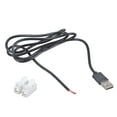 thumbnail image 1 of USB2.0 Male to 2 Pin Spring Connectors Cable Solderless 5V Charging Wire for Electronics Projects 100cm/180cm Power Cord, 1 of 8