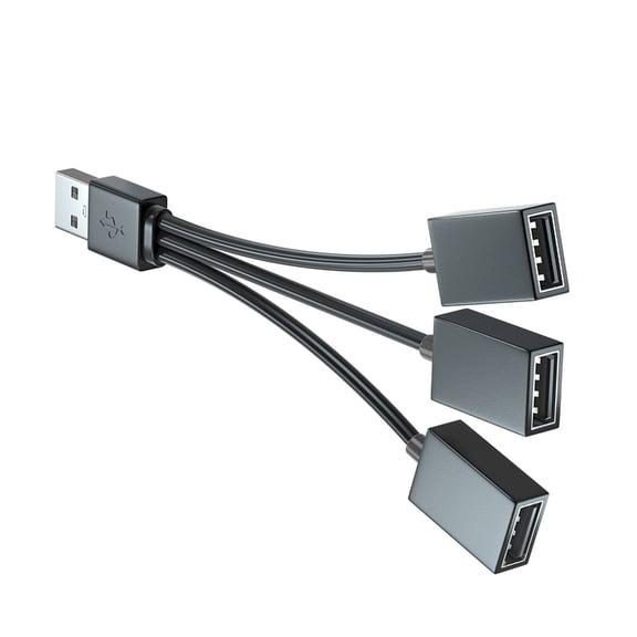 USB2.0 Multiport Hubs With PVC Cable And Aluminum Shell For Data Syncs And Charging Multiple Devices