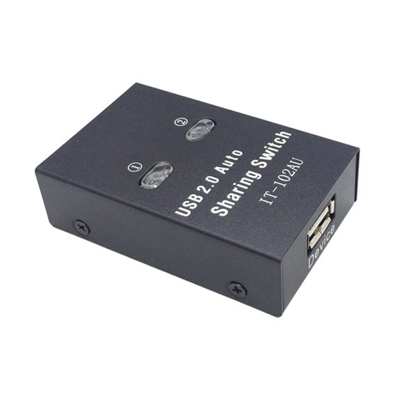 USB2.0 Switcher 2 Port Sharer Switcher USB Switcher with 2 USB2.0 Port USB Cable for Printers Keyboards Laptops