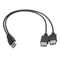 thumbnail image 1 of USB2.0 Y Adapter Cable Male to Double Female Port 40cm Active Function Cord For Hard Drives Phone Charging, 1 of 8