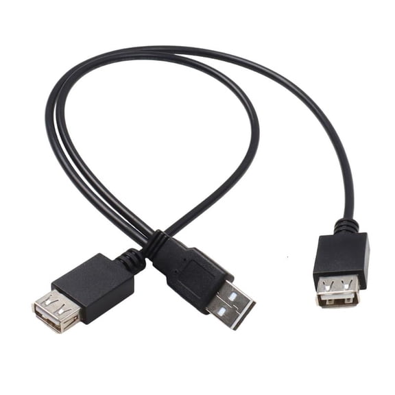 USB2.0 Y Splitter Cable Double Port Hub Adapter Wire 40cm Flexible Extension Cord For Charging Data Transfer