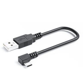 USB2.0 to Micro USB Cable Cord 90 Degree Right Angled Connector Up/Down/Right/Left for Phones, Tablets, Speaker, Fan