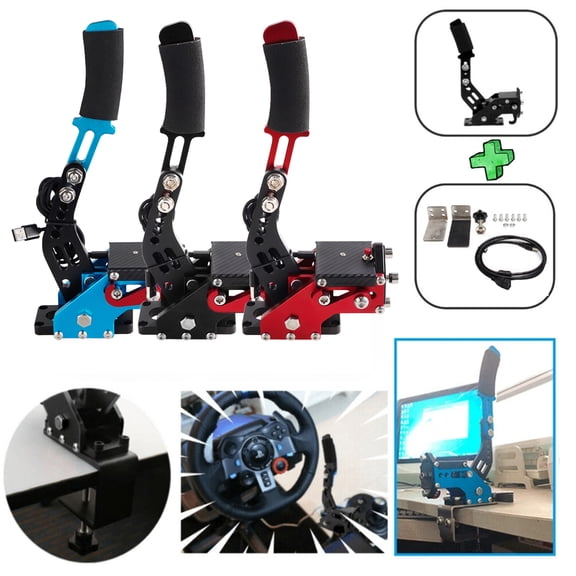USB3.0 14Bit PS4/PS5 SIM Handbrake for Racing Games Steering Wheel Stand G29