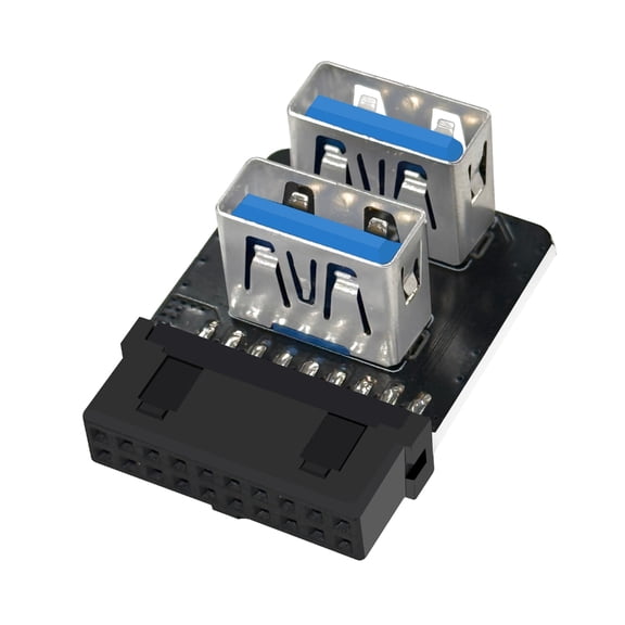 USB3.0 19 pin to Double Type A Adapter Plugs Play Enabling Easy Installation and Fast Connection for Multiple Devices