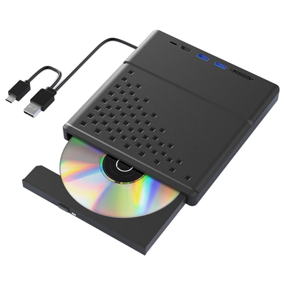 USB3.0 2.0 Portable CDs DVDs Writer Drive, External Opticals Disk for Laptop, Fast Speed Data Transfer for Desktop Laptop