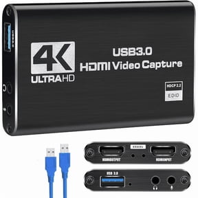 USB3.0 4K HDMI Capture Card 1080P 60FPS, Game Video Recorder for Switch PS4 PS5 Xbox PC Mac Live Streaming