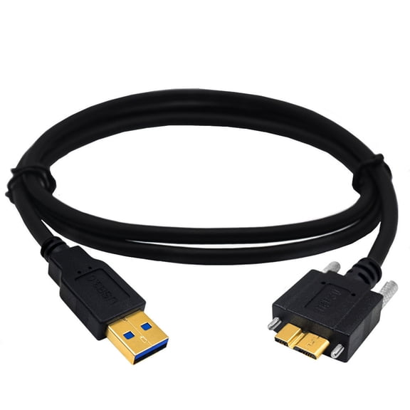 USB3.0 A to B Cable for Speed File Transfer and Device with Locking Feature USB3.0 24/28AWG Cord Wire