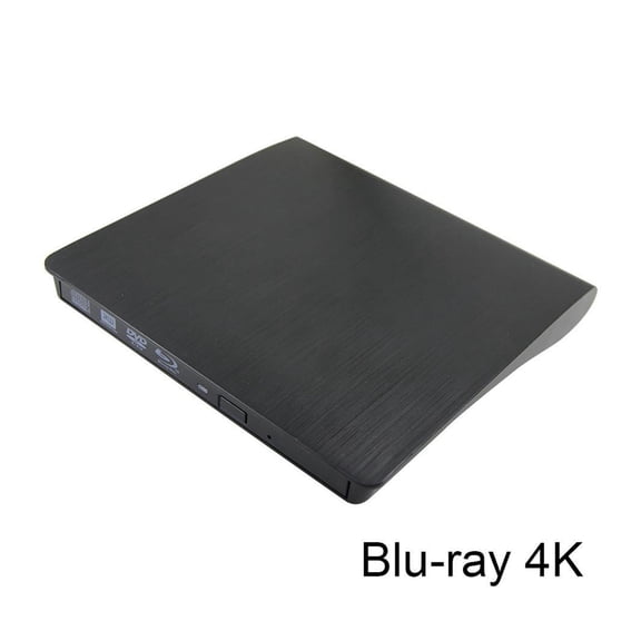 USB3.0 Bluray 4K Recorder External Optical Drive 3D Player BD-RE Burner Recorder DVD+/-RW DVD-RAM ,Easy to Use