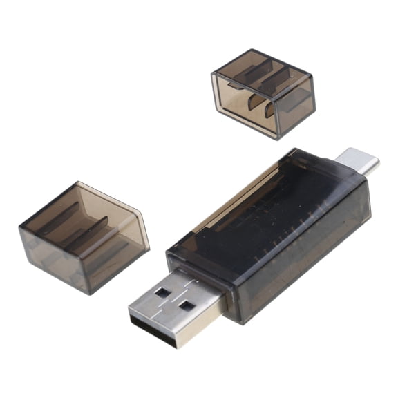 USB3.0 Card Reader for SDTF Cards with Two Slots and Type C Port for Effortless File Transfers