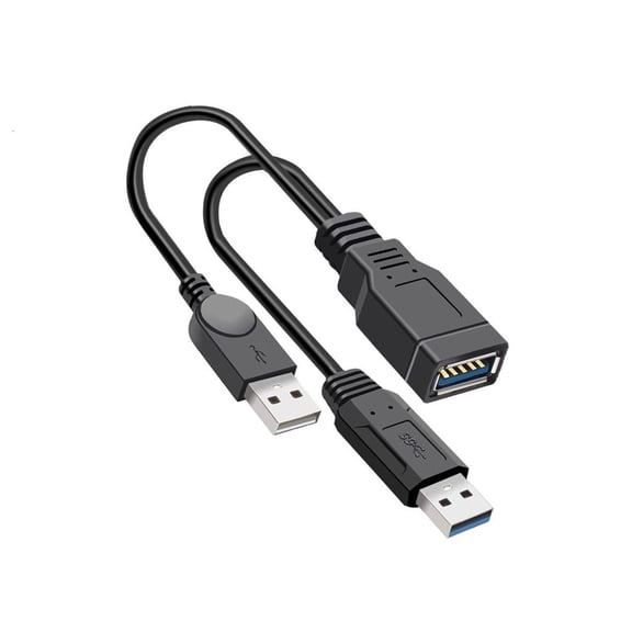 USB3.0 Extension Cable Y Shaped Design Increased Power Supply External Devices