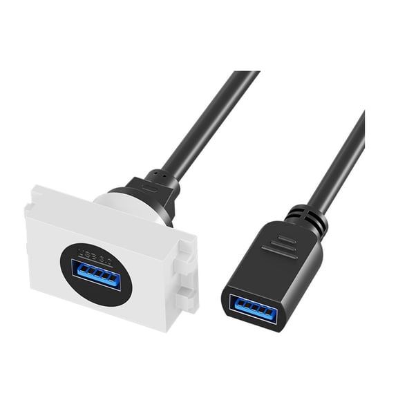 USB3.0 Flush Panel Mount Female to Male Cable 625MB/s Transfer for Car Home