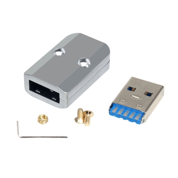 USB3.0 Male Plug USB3.0 DIY Connector 6mm Diameter for Highly Speed Data Transfer and Charging in Aluminum Shell