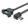 thumbnail image 1 of USB3.0 Male to Female Extender Cable Angled Connector Supports 5Gbps Data Transfer and Charging for PC, 1 of 8