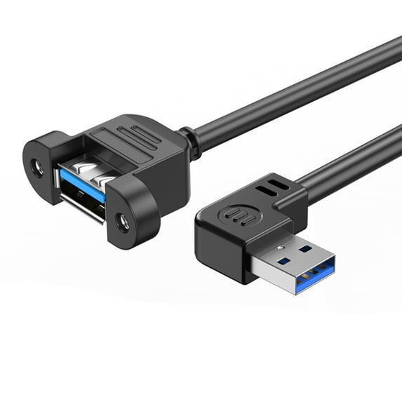 USB3.0 Male to Female Extender Cable Angled Connector Supports 5Gbps Data Transfer and Charging for PC