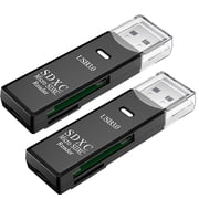USB3.0 Micro SD Card Reader, 5Gbps SD Card Reader to USB Adapter, Wansurs Memory Card Reader for SDXC, SDHC, MMC, RS-MMC, Micro SDXC, Micro SD, Micro SDHC and UHS-I Cards 2 Pack USB3.0