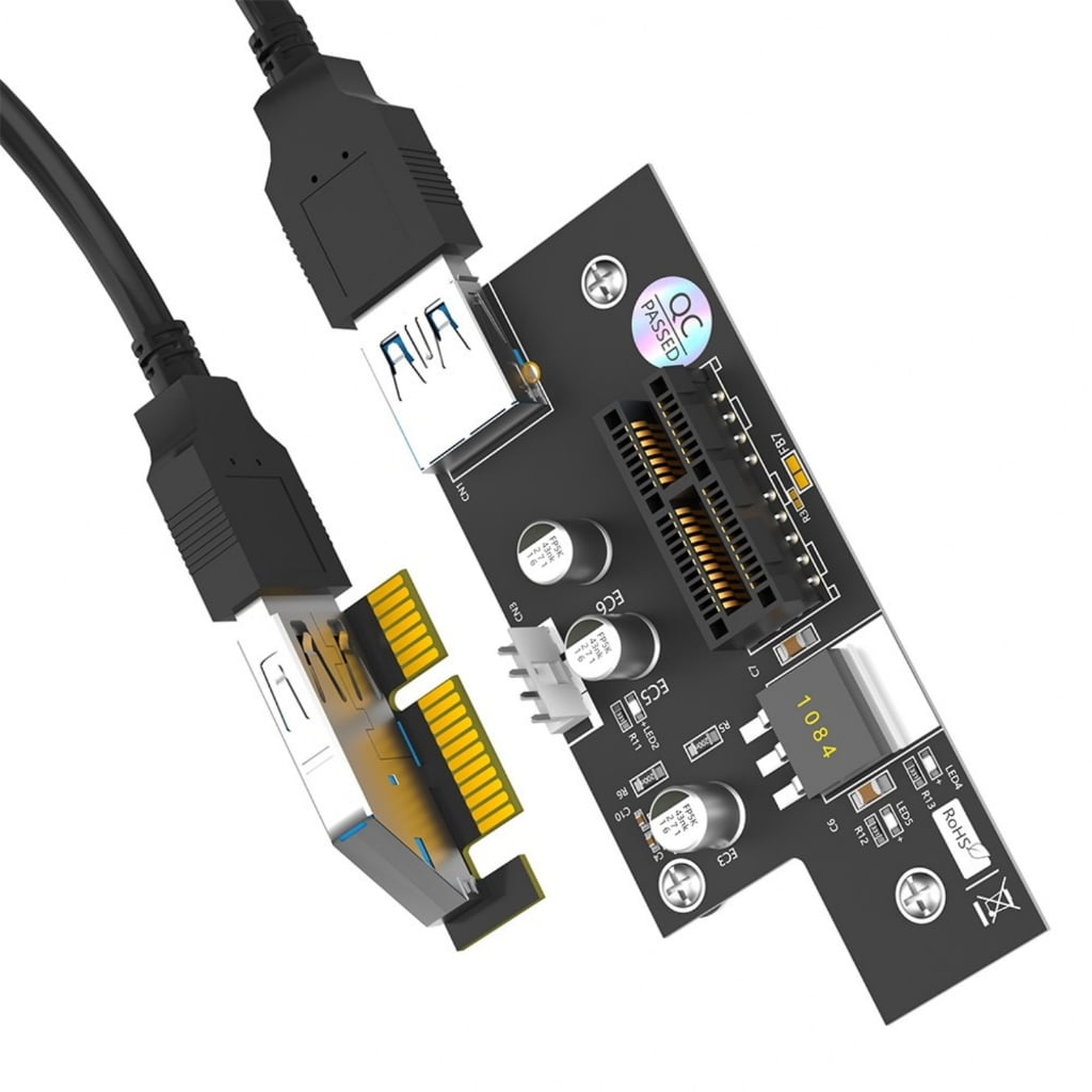USB3.0 PCIE 1X to X1 Horizontal Extender Card for Desktop PC - Walmart.com