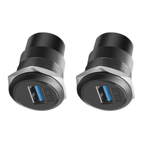 USB3.0 Panel Metal 22mm Circular USB2.0/USB3.0 Thread Module Connector USB Plug Fast Speed Data Transfer