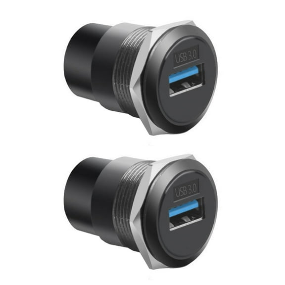 USB3.0 Panel Metal 22mm Circular USB2.0/USB3.0 Thread Module Connector USB Plug Fast Speed Data Transfer