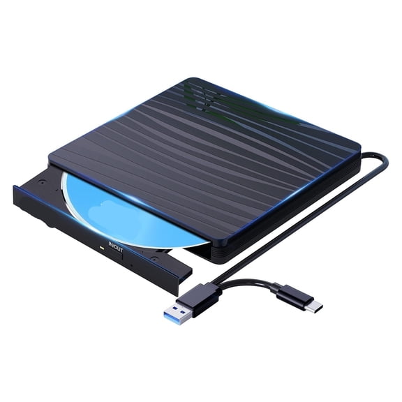 USB3.0 Portable External Blu-ray Optical Drive - 3D BD-RW Player Burner Reader for Laptop PC