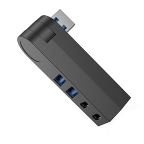 USB3.0 Power Adapter 270 Degree Rotatable 4 Port USB3.0 Fast Speed Data Transfer Docking Station For PC Laptop