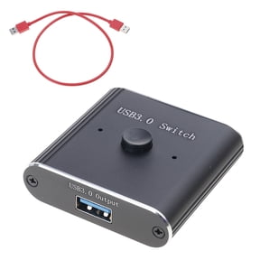 USB3.0 Switcher Bidirectional 2 in 1 Out or 1 in 2 Out for Sharing USB Devices Like Printer Keyboard and