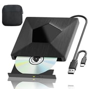 USB3.0 & Type-C External Drive - 3D Portable Blu Ray Player Burner for PC Laptop - Silent & Shockproof Tech