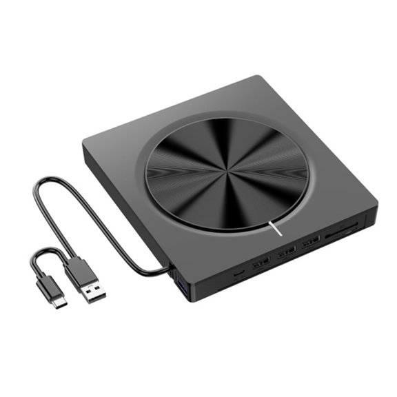 USB3.0 Type C External DVDs/CDs Drive Builts in SDTF Card Readers and 4 USB Connection