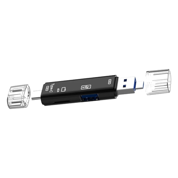 USB3.0 USB C TF Card Reader 5 in 1 Aluminum Memory Card Reader Connector for Laptop Tablets Smartphone Accessories