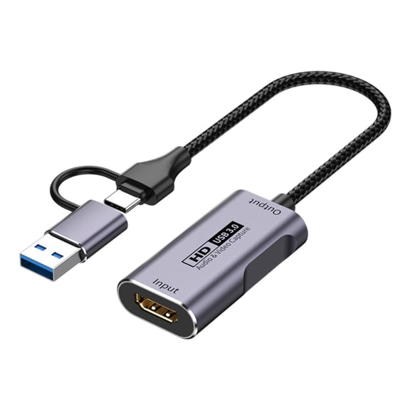 USB3.0 Video Captures Card for 4K60Hz HDTV Input Sound Support Gaming Streaming and Conference Recording