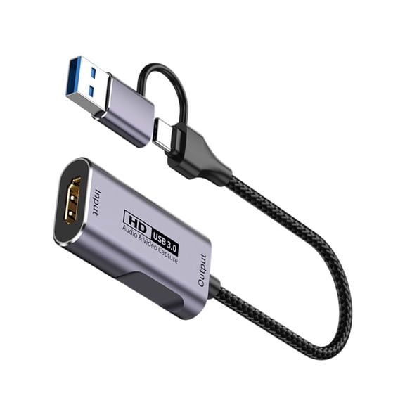 USB3.0 Video Captures Card for 4K60Hz HDTV Input Sound Support Gaming Streaming and Conference Recording