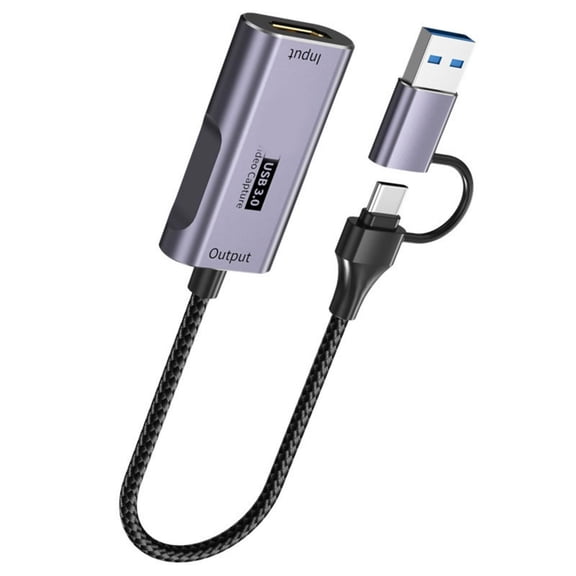 USB3.0 Video Captures Card for 4K60Hz HDTV Input Sound Support PC Gaming Streaming and Conference Recording