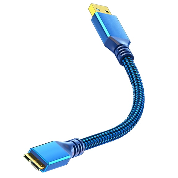 USB3.0 to MicroB Fast Data charging Connectors Cable with 5Gbps Transfer Rate for Hard Drives and Mobile Devices