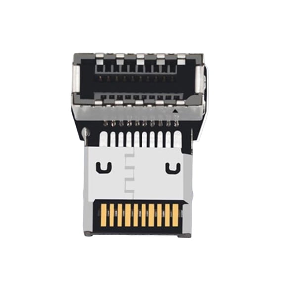 USB3.1 Gen2 Right Angle Adapter 10Gbps Type E to Type C Connector for Compact PC Builds