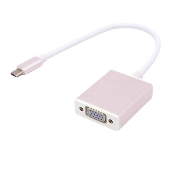 USB3.1 Type C to VGA Converter Cable Connection Adapter for Laptop Desktop to VGA Display Monitors or Projector
