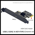 thumbnail image 1 of USB3.2 GEN2 10Gbps ASM3142 Chip PCI-E to USB-C Adapter for Desktop, 1 of 5
