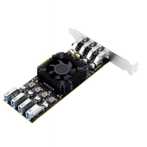 USB3.2 PCI Express Adapter PCI-E to 8 Port USB 3.2 Expansion Card 4 Channel USB3.0 PCIe X4 Controller Card for Camera