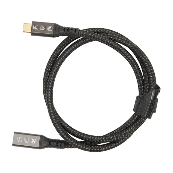 USB4 0.8M USB-C Male to Female Extension Cable - 8K@60Hz UHD, 100W Charging, 40Gbps Data Transfer, Compatible with Thunderbolt 4/3, External SSD, and eGPU