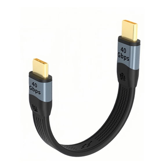 USB4.0 USB C to C Cable, 100W Fast Charge 40Gbps Data Sync 8K Video Short Length 14cm FPC Soft Wire for Electronics