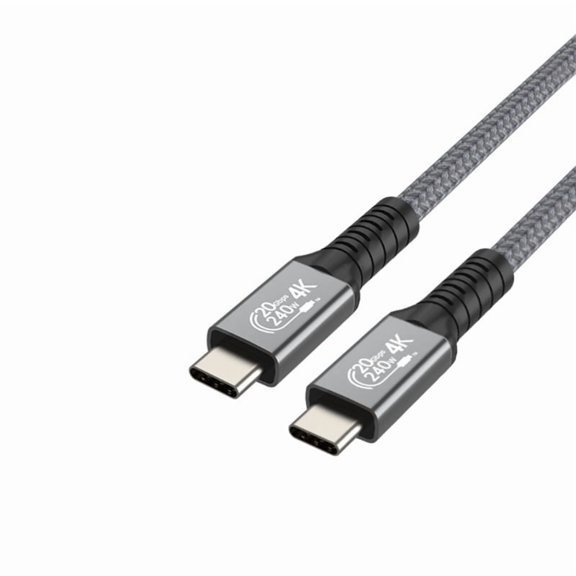 USB4 Cable 240W Fast Charging 40Gbps Data Transfer 8K@60Hz Video Display USB C to USB C Braided Cord for Smartphone