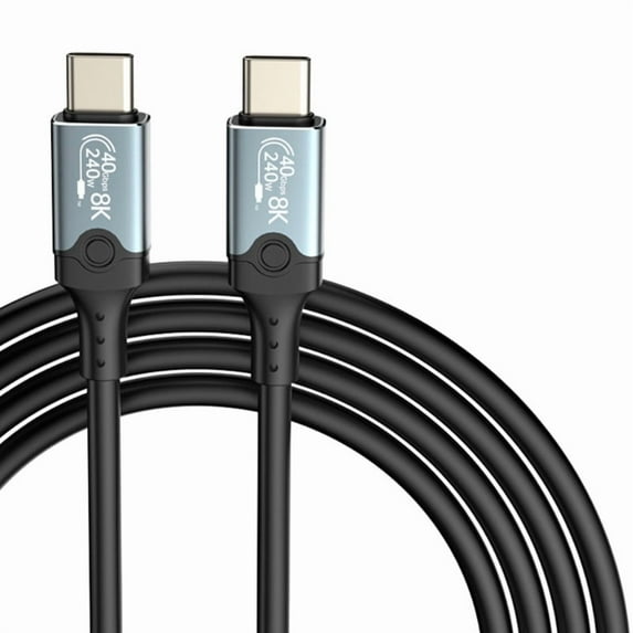 USB4 Cable 240W Fast Charging USB C Cord 40Gbps High Speed Data Transfer Supports 8K@60HZ Display Data Cable for Phone