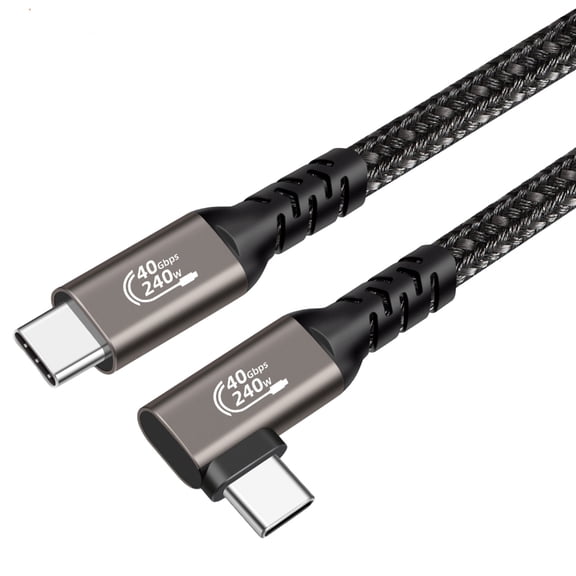 USB4 Data Cable Right Angle 240W Charging for 8K Display And Quick File Transfer