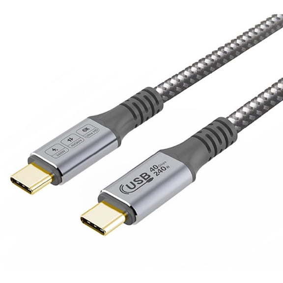 USB4 Thunderbolt 4 Cable 40Gbps 8K Video and 240W Charging Full-Featured USB C Cable Compatible with Thunderbolt 3 for MacBook Pro iPad Galaxy S22 Mac Mini M1 External SSD eGpu (1.8m)
