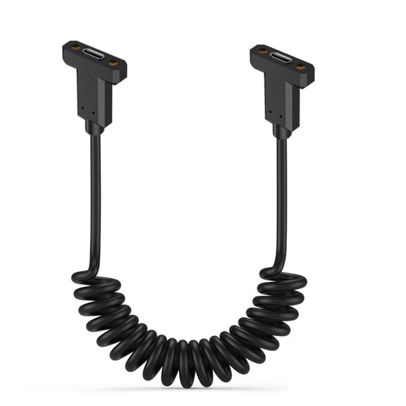 USB5 Type C Coiled Extension Cable 240W Charging 80Gbps Transfer Double 8K 16K@144Hz Display USB4 Support