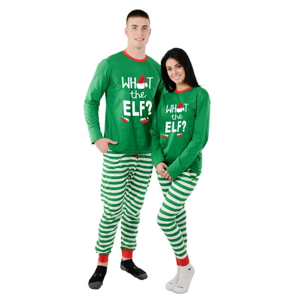 USBD Family Matching Christmas Pajamas Holiday PJs (ELF,Men,L)